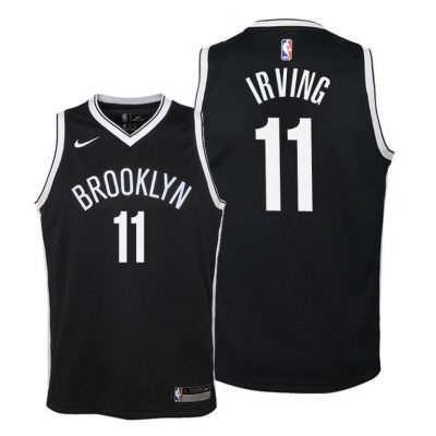 Youth Kyrie Irving #11 Nets 2019-20 Icon Black Jersey Youth