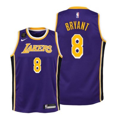 Youth Lakers Kobe Bryant #8 Purple RIP Youth Jersey