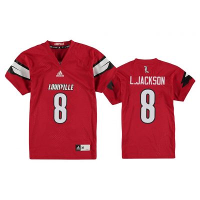 Youth Lamar Jackson #8 Louisville Cardinals Red College Football Jersey
