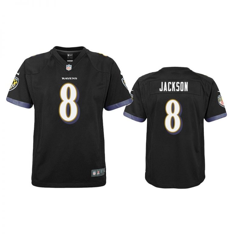 Youth Lamar Jackson Baltimore Ravens Black Game Jersey