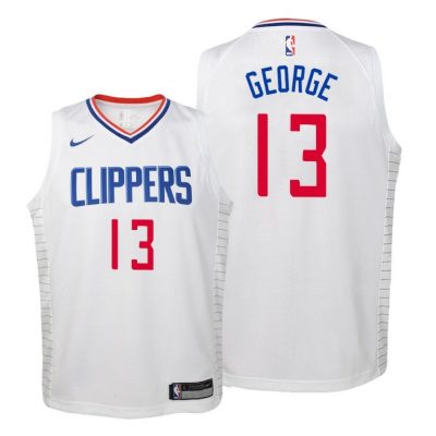 Youth Los Angeles Clippers 2019-20 Paul George #13 Association White Jersey -
