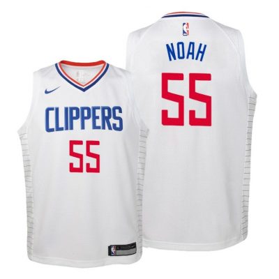 Youth Los Angeles Clippers Joakim Noah Kids Association White Jersey