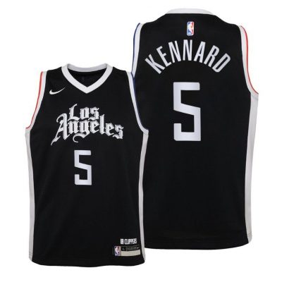 Youth Los Angeles Clippers Luke Kennard 2020-21 City Black Jersey