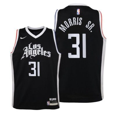 Youth Los Angeles Clippers Marcus Morris Sr. 2020-21 City Black Jersey