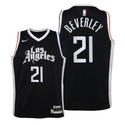 Youth Los Angeles Clippers Patrick Beverley 2020-21 City Black Jersey