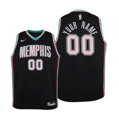 Youth Memphis Grizzlies Custom Hardwood Classics Black Jersey - Kids