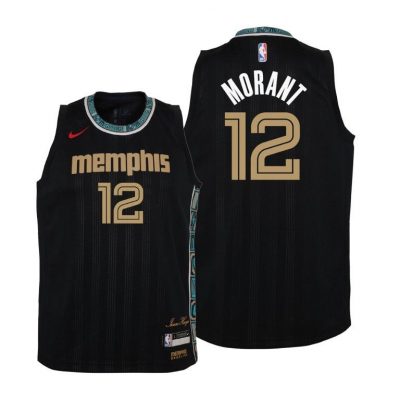 Youth Memphis Grizzlies Ja Morant 2020-21 City Black Jersey