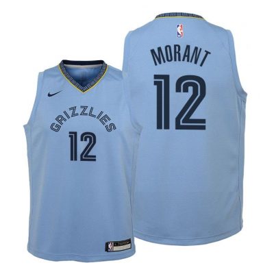 Youth Memphis Grizzlies Ja Morant youth 2020-21 Statement Edition Blue Jersey