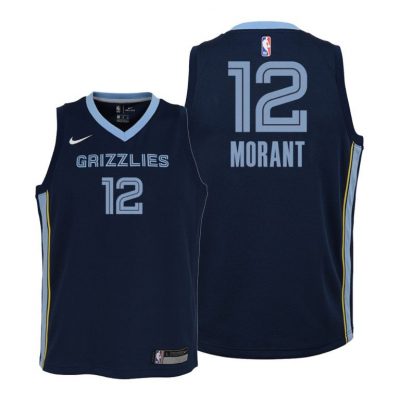 Youth Memphis Grizzlies Ja Morant youth 2020-21 Statement Navy Jersey