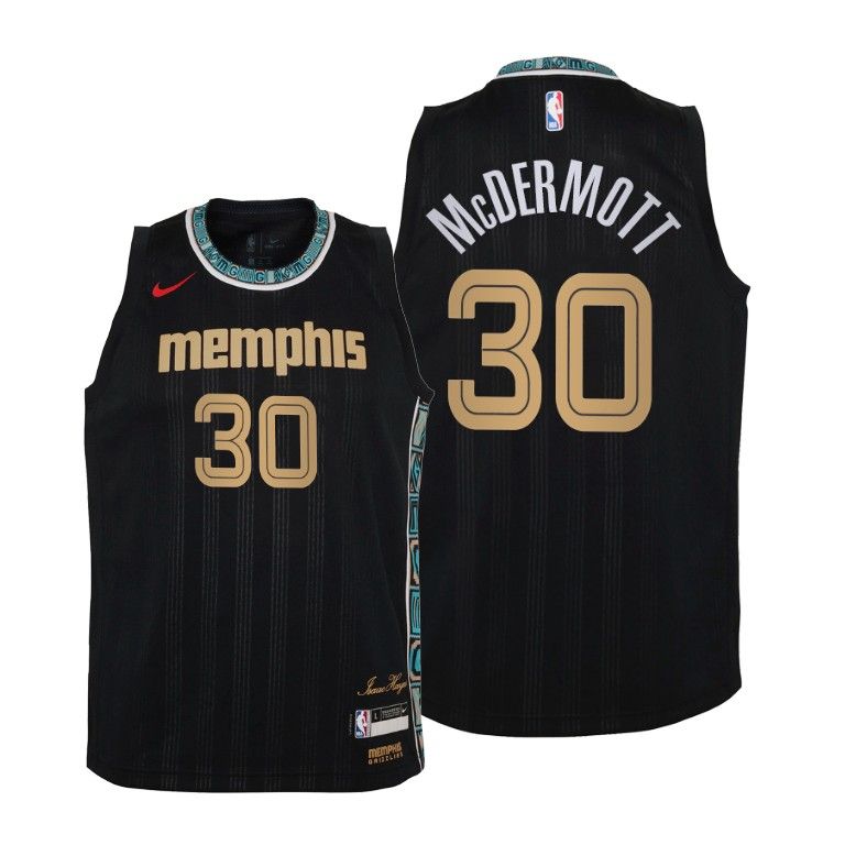 Youth Memphis Grizzlies Sean McDermott 2020-21 City Edition Black ...