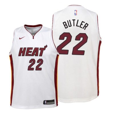 Youth Miami Heat Jimmy Butler #22 Association White Jersey