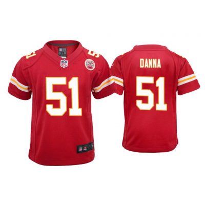 Youth Michael Danna Kansas City Chiefs Red Game Jersey
