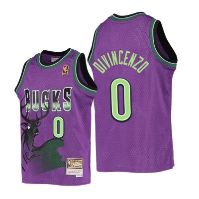 Youth Milwaukee Bucks Donte DiVincenzo Kids Reload Purple Jersey