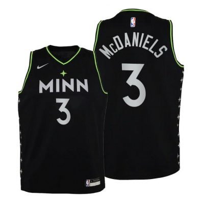 Youth Minnesota Timberwolves Jaden McDaniels 2020-21 City Black Jersey