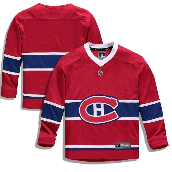 Youth Montreal Canadiens Red Home Replica Blank Jersey