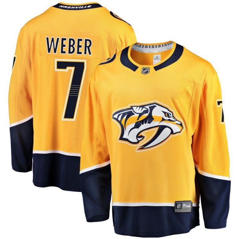 Youth Nashville Predators Yannick Weber Gold Breakaway Player Jersey