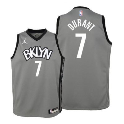 Youth Nets Kevin Durant #7 Statement 2020-21 Gray Jersey