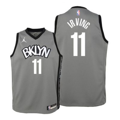 Youth Nets Kyrie Irving #11 Statement 2020-21 Gray Jersey