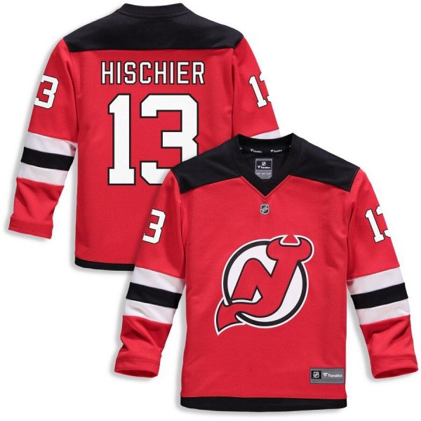 Youth New Jersey Devils Nico Hischier Red Replica Player Jersey