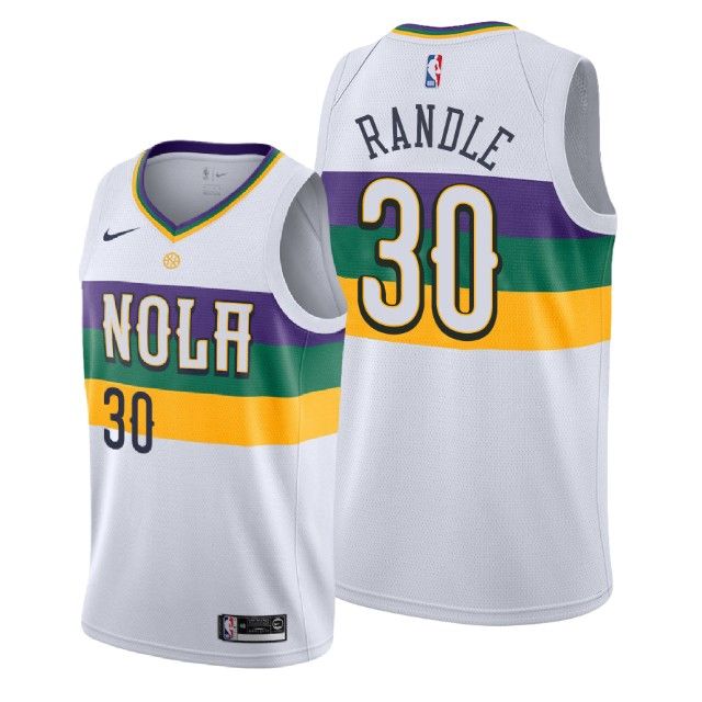 Youth New Orleans Pelicans 2018-19 Julius Randle #30 City Edition White Jersey