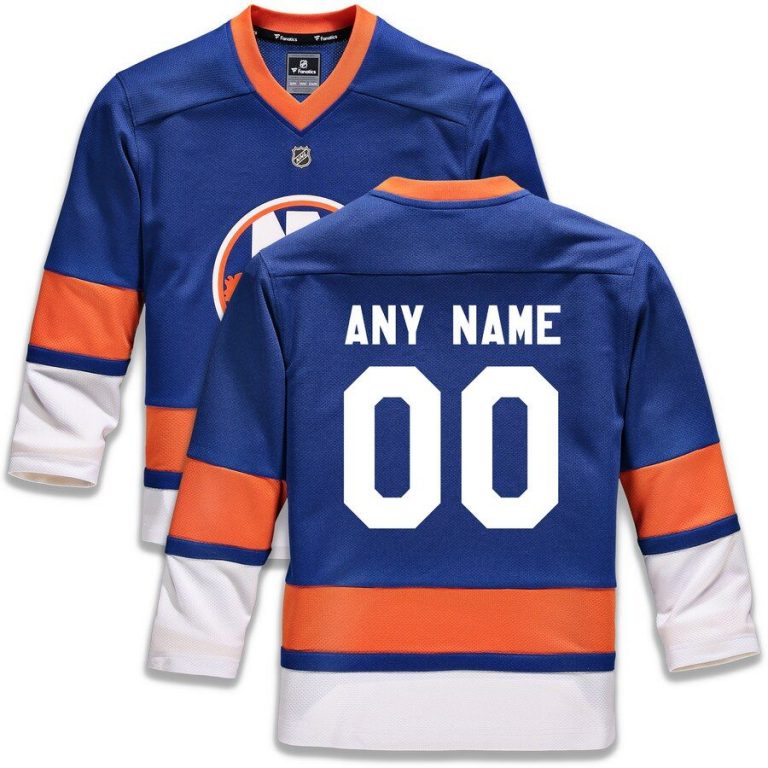 Youth New York Islanders Blue Home Replica Custom Jersey