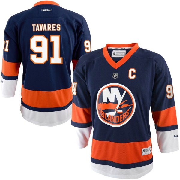 Youth New York Islanders John Tavares Navy Blue Replica Player Hockey Jersey