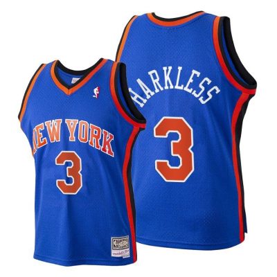 Youth New York Knicks Maurice Harkless Hardwood Classics Blue Jersey - Kids