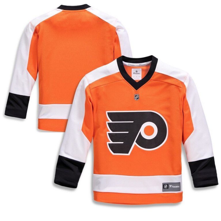 Youth Philadelphia Flyers Orange Home Replica Blank Jersey