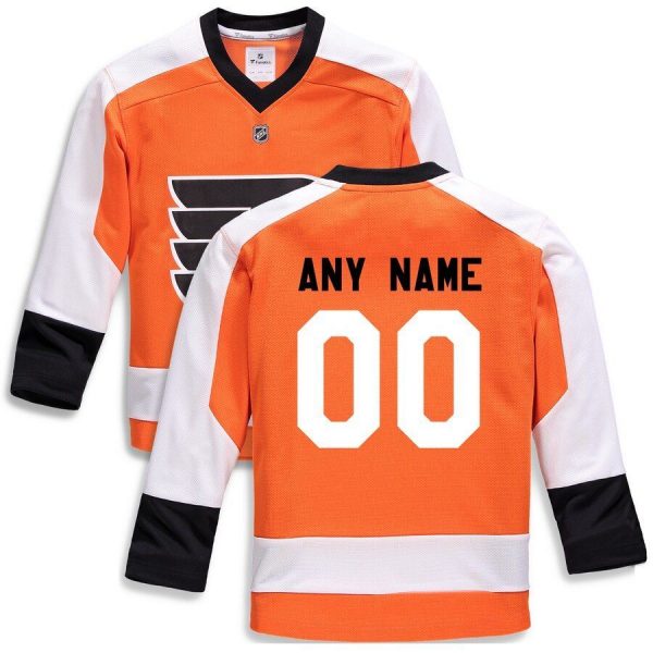 Youth Philadelphia Flyers Orange Home Replica Custom Jersey