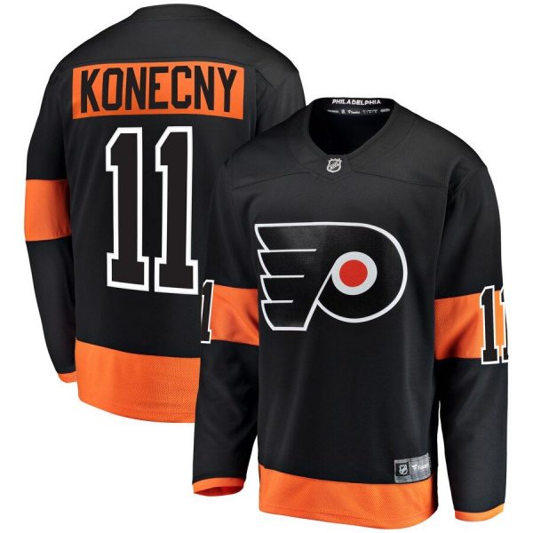 Youth Philadelphia Flyers Travis Konecny Black Alternate Breakaway Player Jersey