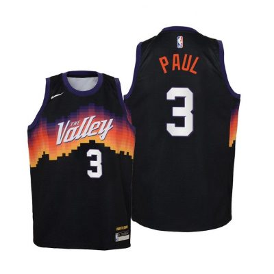 Youth Phoenix Suns Chris Paul 2020-21 City Edition Black Jersey
