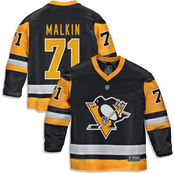 Youth Pittsburgh Penguins Evgeni Malkin Black Replica Player Jersey