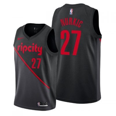 Youth Portland Trail Blazers 2018-19 Jusuf Nurkic #27 City Edition Black Jersey