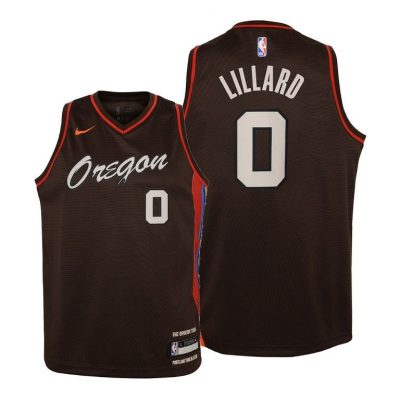 Youth Portland Trail Blazers Damian Lillard 2020-21 City Edition Black Jersey