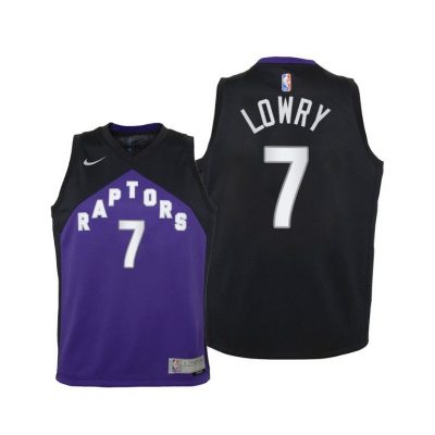 Youth Raptors Kyle Lowry #7 Earned Edition 2021 purple Jersey