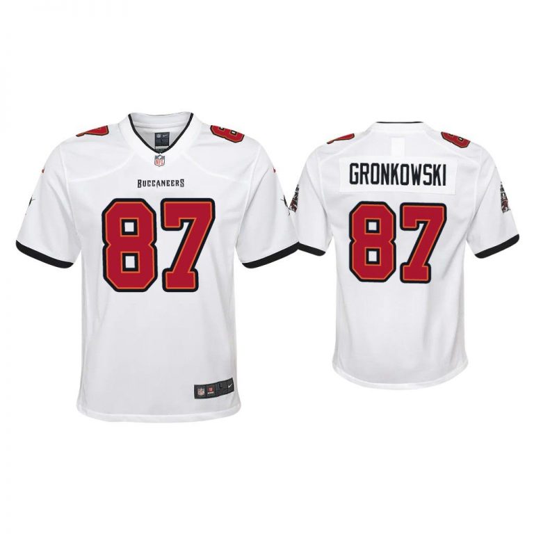 Youth Rob Gronkowski Tampa Bay Buccaneers White Game Jersey