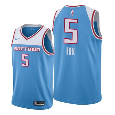 Youth Sacramento Kings 2018-19 De Aaron Fox #5 City Edition Blue Jersey