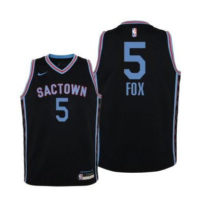 Youth Sacramento Kings De Aaron Fox 2020-21 City Edition Black Jersey