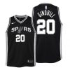 Youth San Antonio Spurs 2018 Manu Ginobili #20 Icon Black Jersey