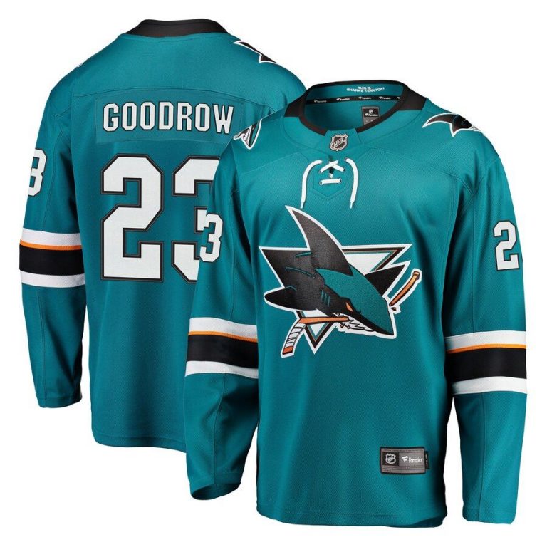 Youth San Jose Sharks Barclay Goodrow Teal Breakaway Player Jersey