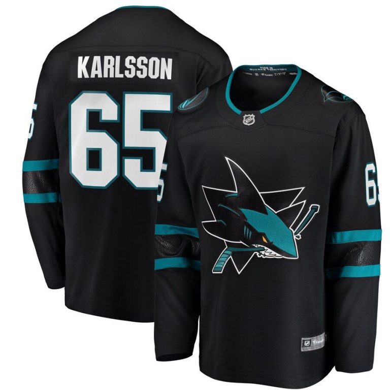 Youth San Jose Sharks Erik Karlsson Black Alternate Breakaway Player Jersey