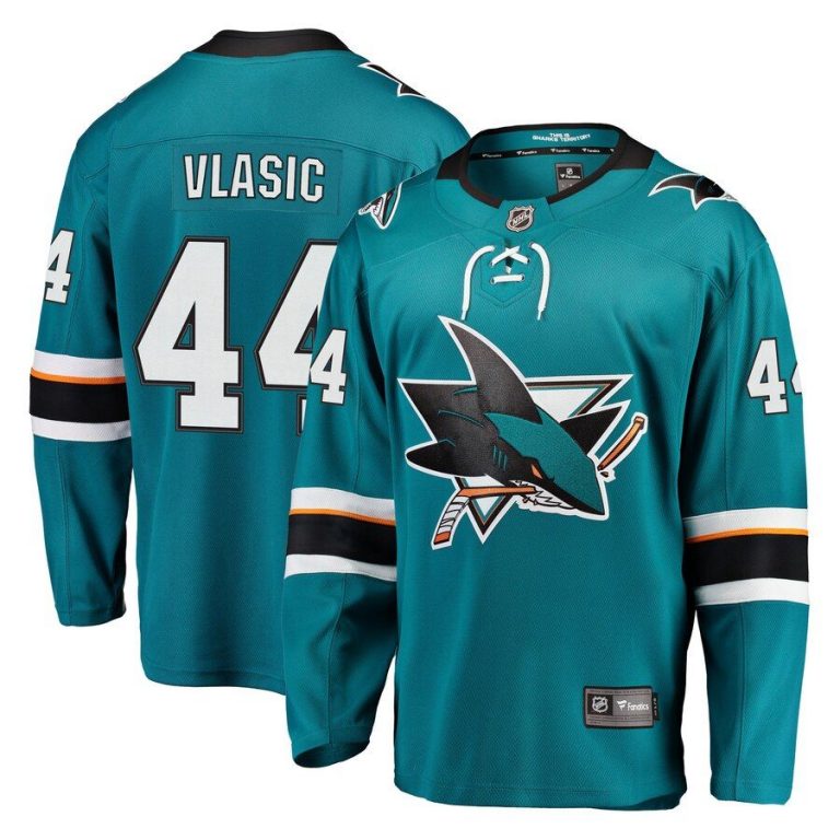 Youth San Jose Sharks Marc-Edouard Vlasic Teal Breakaway Player Jersey