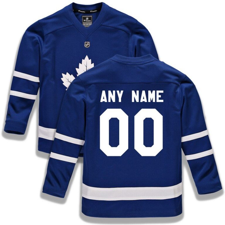 Youth Toronto Maple Leafs Blue Home Replica Custom Jersey