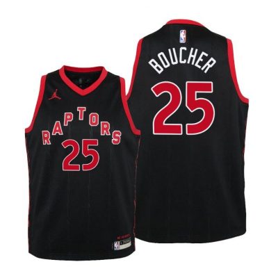 Youth Toronto Raptors Chris Boucher Youth 2020-21 Statement Black Jersey