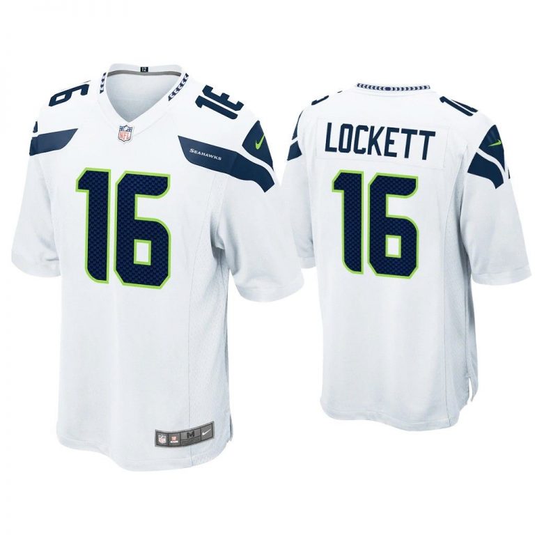 Youth Tyler Lockett Seattle Seahawks White Game Jersey