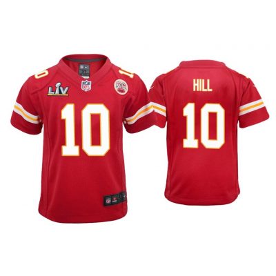 Youth Tyreek Hill Kansas City Chiefs Super Bowl LV Red Game Jersey