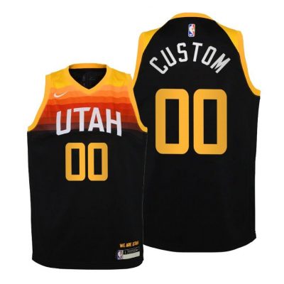 Youth Utah Jazz Custom 2020-21 City Black Jersey