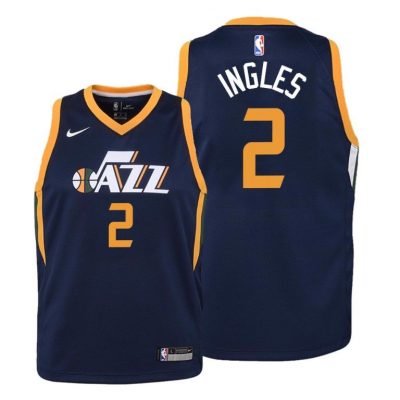 Youth Utah Jazz Joe Ingles youth 2020-21 Icon Edition Navy Jersey