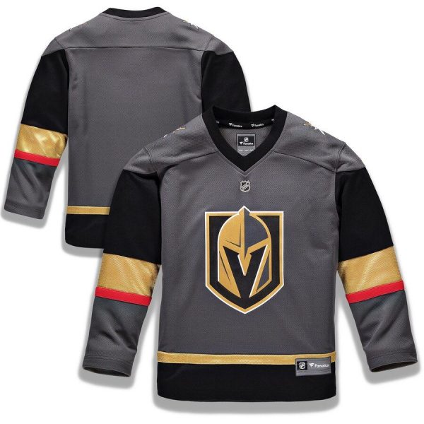Youth Vegas Golden Knights Black Home Replica Blank Jersey