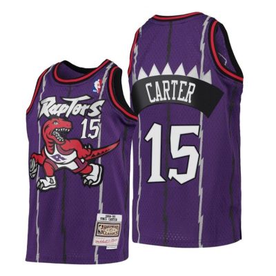 Youth Vince Carter #15 Raptors 1998-99 Hardwood Classics Purple Jersey